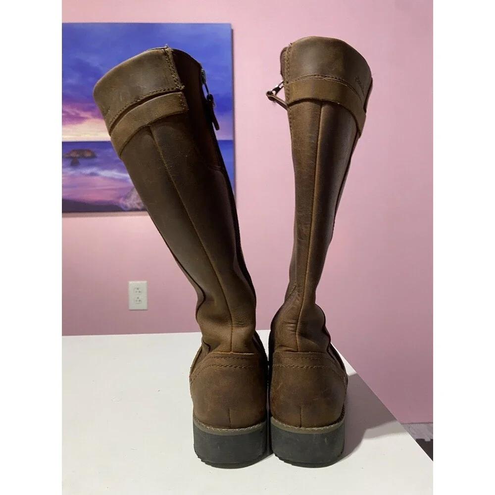Eddie Bauer Boots Womens 7 Espresso Trace Leather Riding‎ Boho Equestrian Tall